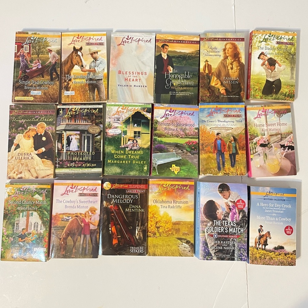 Lot of 18 collection of "Love Inspired" romance novels